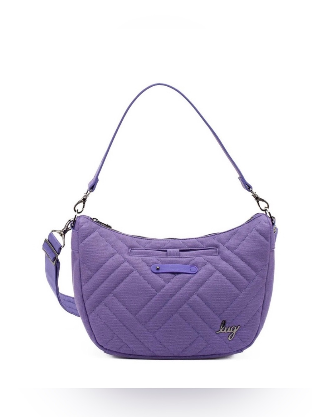 EUC Lug AMETHYST PURPLE HARMONY Matte Luxe Shoulder Crossbody Bag (2) Straps
